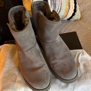UGG Women's Gray Suede Ankle Boots